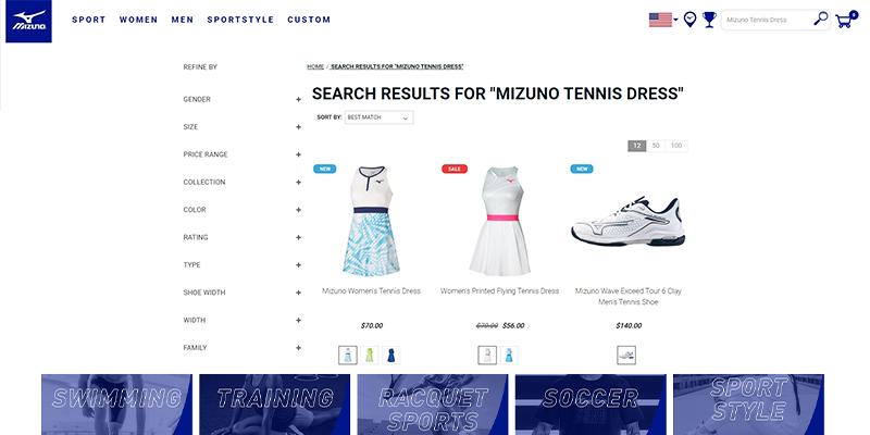 Discover Top 10 Tennis Dress Suppliers in Europe! 9 Mizuno