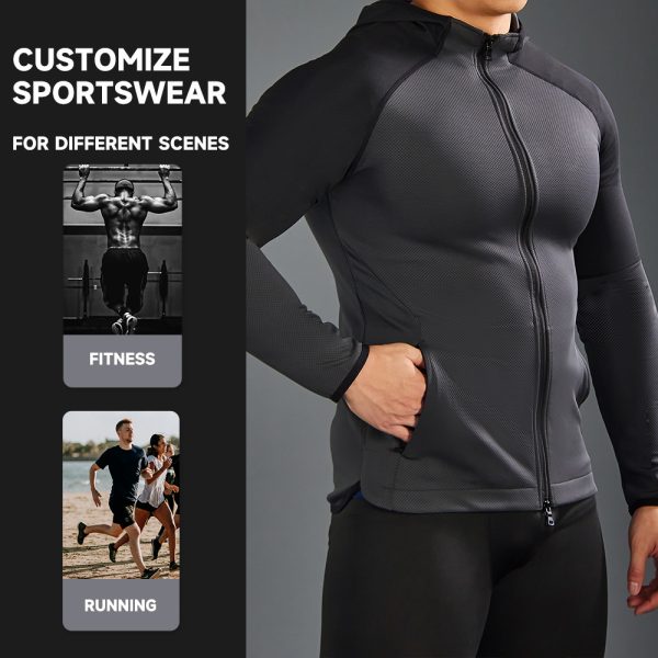 Men’s Full-Zip Running Jacket | Hooded Training Tracksuit Top 4 Men Running Jacket 2