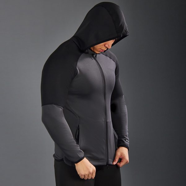 Men’s Full-Zip Running Jacket | Hooded Training Tracksuit Top 1 Men Running Jacket 3