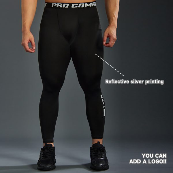 Legging De Sport Homme - Compression Longue Pour Running, Fitness, Basket - Polyester/élasthanne - Séchage Rapide