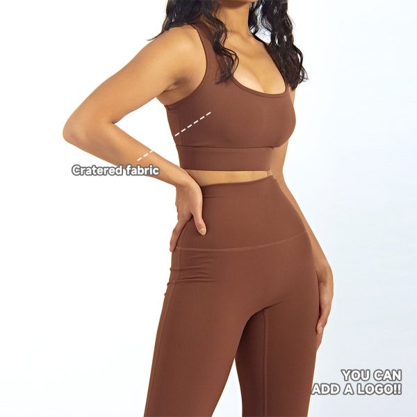 Ribbed Fitness Sports Bras High Elasticity Running Vest 1 Yoga Bra 1