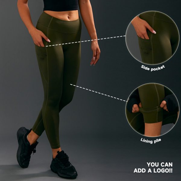 Women Thin Fleece Yoga Leggings With Side Pocket Yoga Tights 3 Yoga Leggings 1
