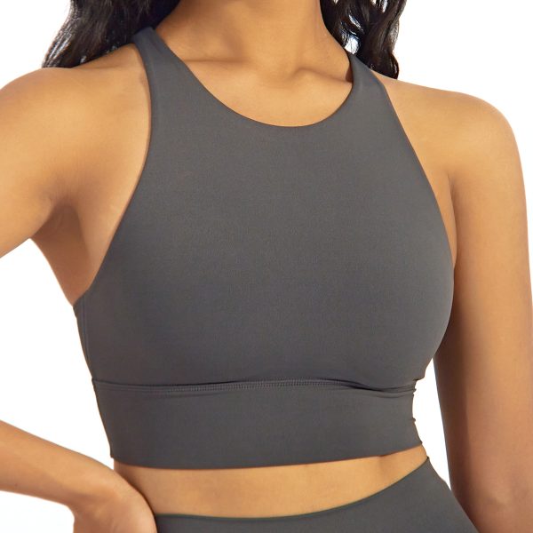 Custom Push Up Yoga Bra Manufacturer | Cross Back Sports Bra Supplier 1 solid color yoga bra 4