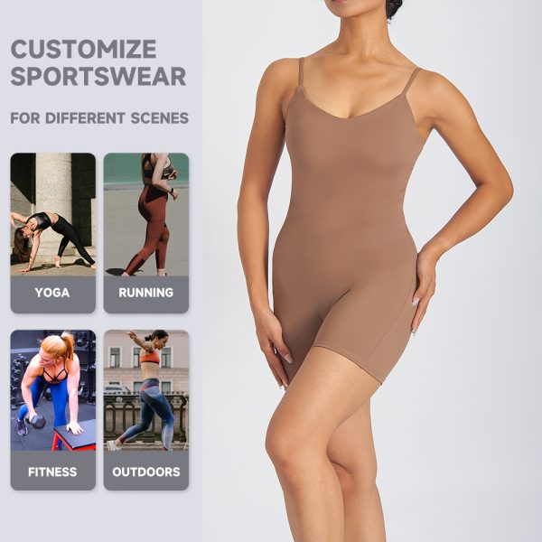 Women Sports Shorts Rompers One Piece Backless Bodysuits 3 women yoga rompers 1