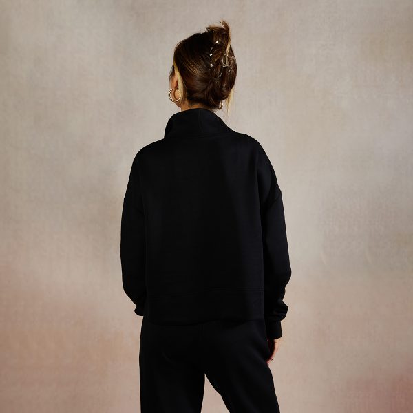Half Zipper Pullover Custom Women's Stand Collar Sweatshirt 4 Half Zip Pullover 3