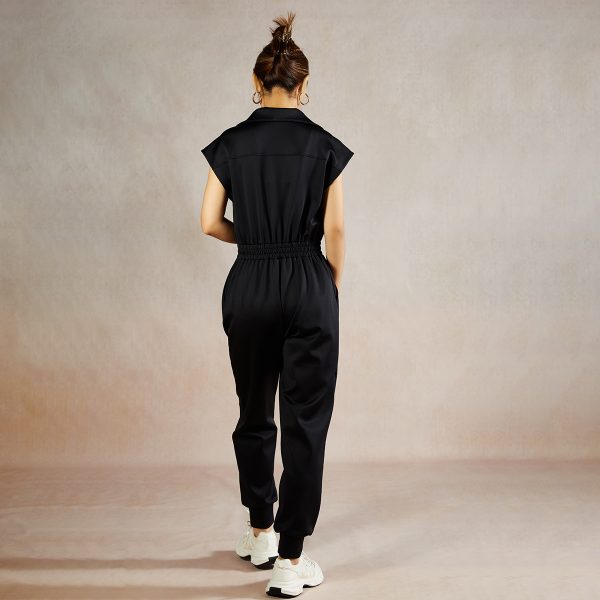 Women's Air Layer Bodysuit Sleeveless High Waist Casual Jumpsuit 4 One-piece Trousers 3