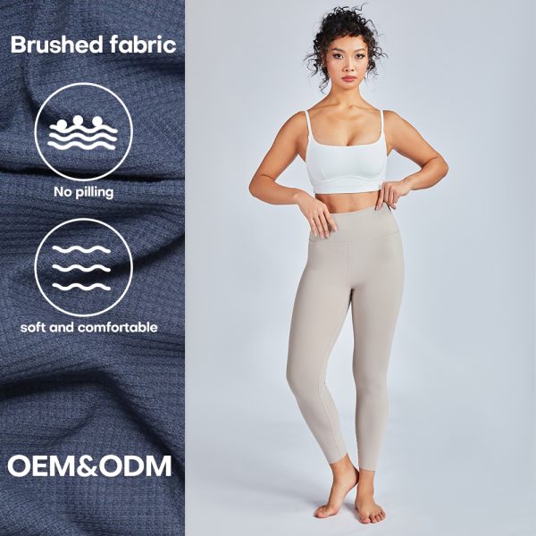 Workout Sets For Women Brushed Fabric Two Pieces Yoga Suit 2 brushed fabric yoga set (4)
