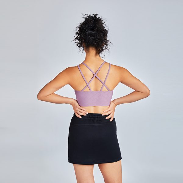 Workout Crop Top Women Back Cross Fitness Yoga Vest 4 open back sports vest (4)
