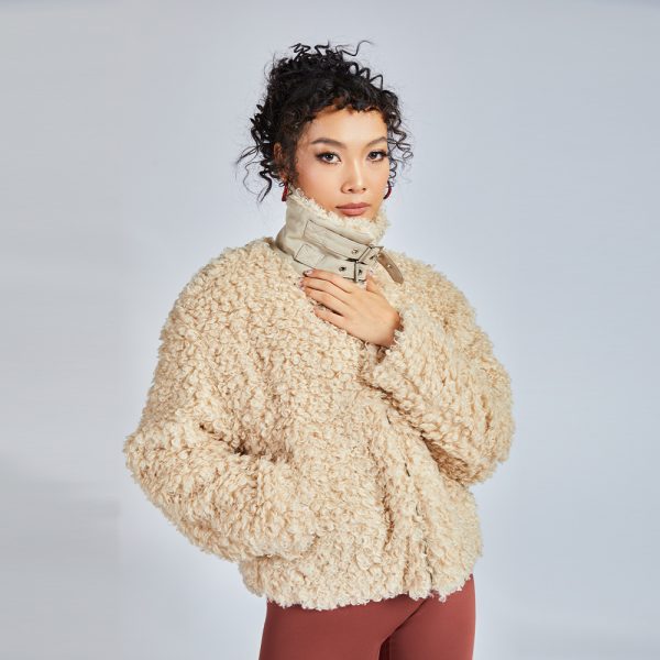 Fur Short Casual Coat (3)