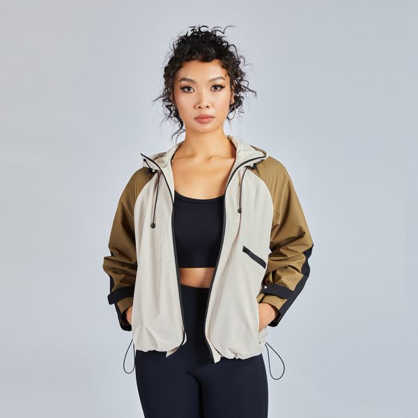 Color Blocking Windproof Jacket Outdoor Zipper Warm Street Wear 1 windproof jacket