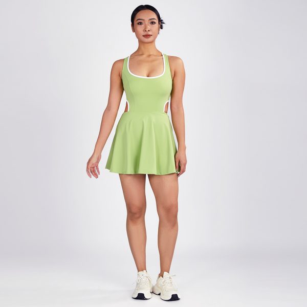 Pleated Tennis Dress for Women | Cross Strap Sports Dress 1 Cross Strap Sports Dress (1)