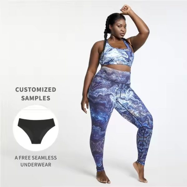 Plus Size Yoga Set | Halter Top and High Waist Leggings 4 Plus Size Yoga Set (5)