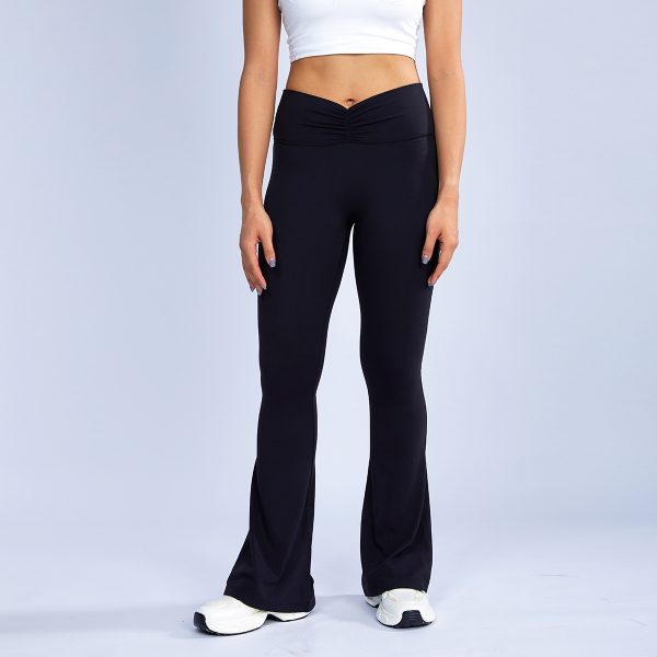 Recycled Nylon Flare Pants for Active and Casual Wear 1 Recycled Nylon Flare Pants