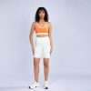 White Ribbed Yoga Shorts White Ribbed Yoga Shorts