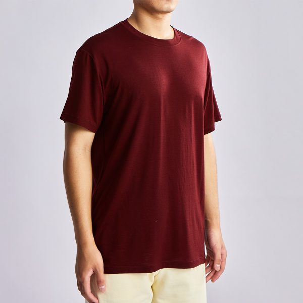 Burgundy Men’s Custom Athletic Shirt | Premium Short Sleeve Workout Tee 2 Burgundy Men’s Tee (2)