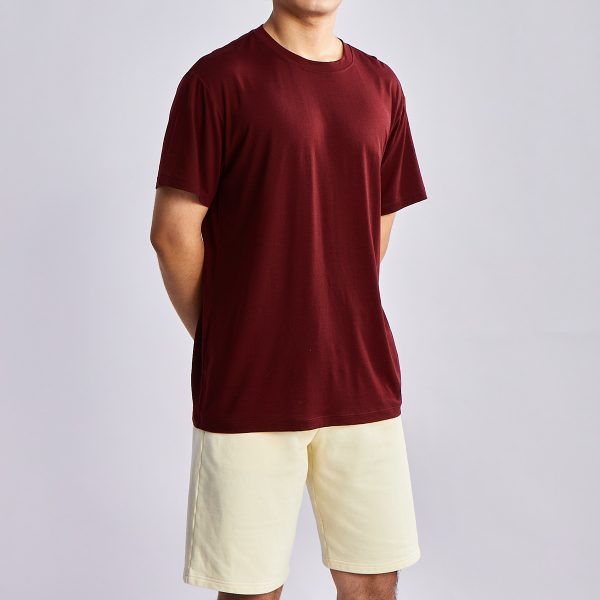 Burgundy Men’s Custom Athletic Shirt | Premium Short Sleeve Workout Tee 3 Burgundy Men’s Tee (3)
