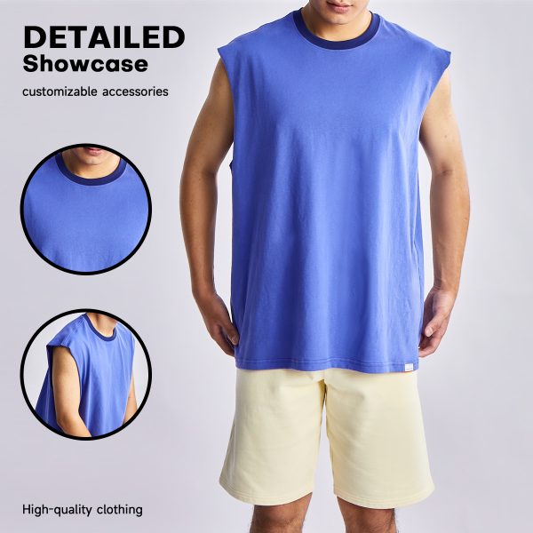 Men’s Sport Tank Top Cotton Fabric Support Custom Logo 2 Men’s Sport Tank Top (1)