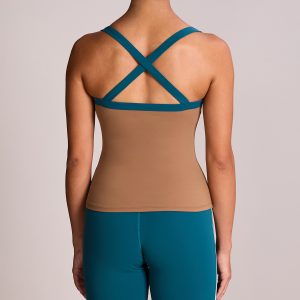 Custom Khaki Fitness Tank (3)