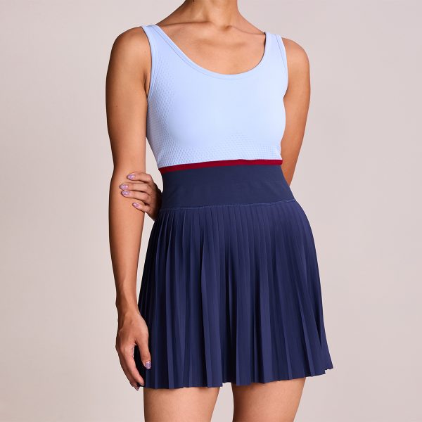 Colorblock Seamless Tennis Dress with Open-Back Design 1 Seamless Tennis Dress (5)