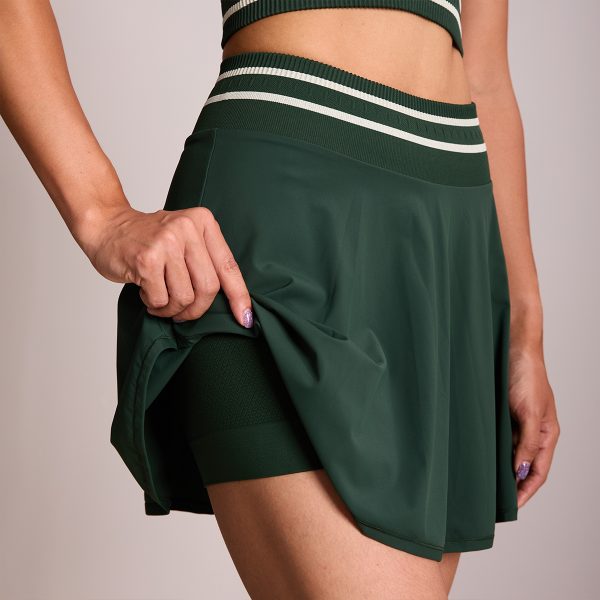 Women’s Tennis Outfit with Mesh Back Vest & A-Line Skirt 3 Women’s Tennis Outfit (3)
