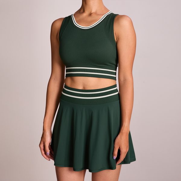 Women’s Tennis Outfit with Mesh Back Vest & A-Line Skirt 5 Women’s Tennis Outfit