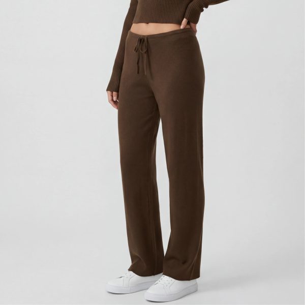 Luckpanther Wide Leg Knit Trousers Women OEM Supplier 1 custom sportswear Knit Trousers 3