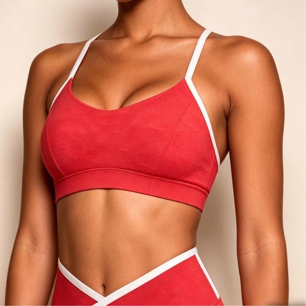 Contrast Strap Sports Bra