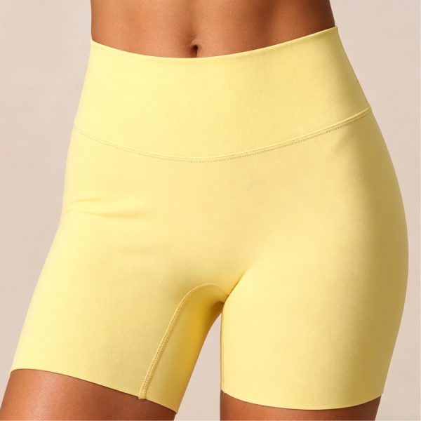Luckpanther Lemon Yellow Sports Set Thin Strap Bra & High-Waist Shorts 4 gym apparel manufacturer