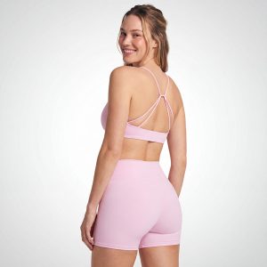 Cross-Over Waist Yoga Shorts