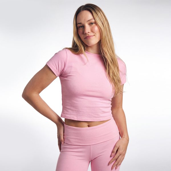 Pink Short Sleeve Yoga Top