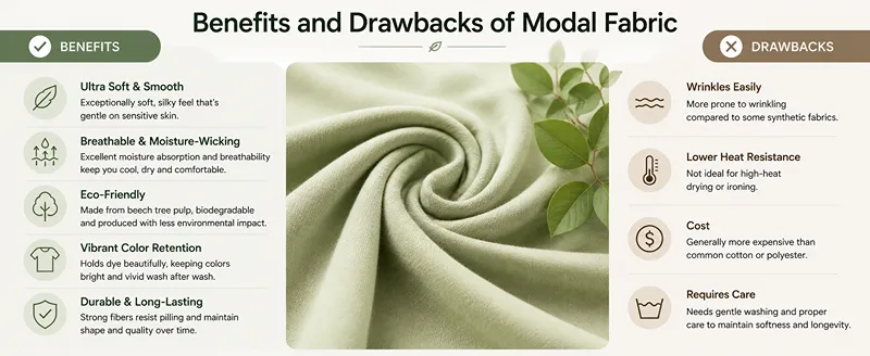 Modal Fabric Guide: Benefits, Drawbacks, Uses & How to Choose 1 Benefits and Drawbacks of Modal Fabric