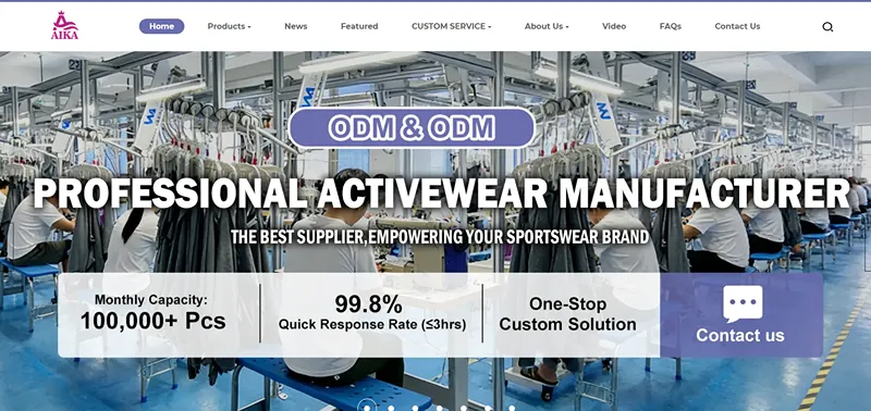 12 Best Yoga Wear Supplier China for International Clothing Brands 45 Dongguan Aika Apparel Co., Ltd.