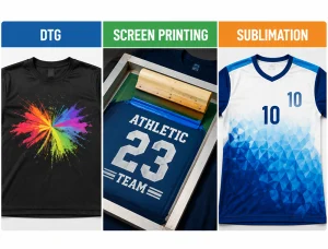 DTG vs Screen Printing vs Sublimation