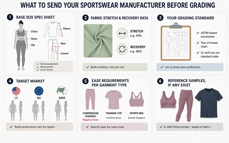 Size Grading in Sportswear: 7 Mistakes That Ruin Fit 20 What Should You Send Your Sportswear Manufacturer Before Grading