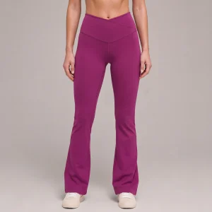Custom Crossover Flare Leggings with Side Slit Hem Main Picture