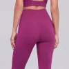 Custom Crossover Flare Leggings with Side Slit Hem back Custom Crossover Flare Leggings with Side Slit Hem back