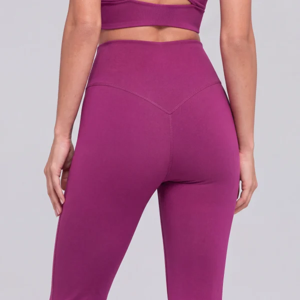 Custom Crossover Flare Leggings with Side Slit Hem 3 Custom Crossover Flare Leggings with Side Slit Hem back