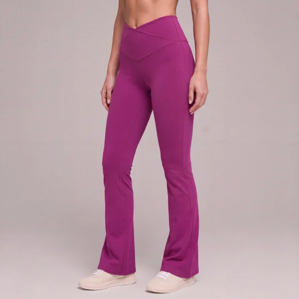 Custom Crossover Flare Leggings with Side Slit Hem 2 Custom Crossover Flare Leggings with Side Slit Hem image2