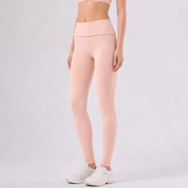 Custom Foldover Leggings with Full-Length Low-Rise Fit side