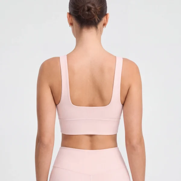 Custom Longline Sports Bra with Square Neck and Wide Underband 4 Custom Longline Sports Bra with Square Neck and Wide Underband back