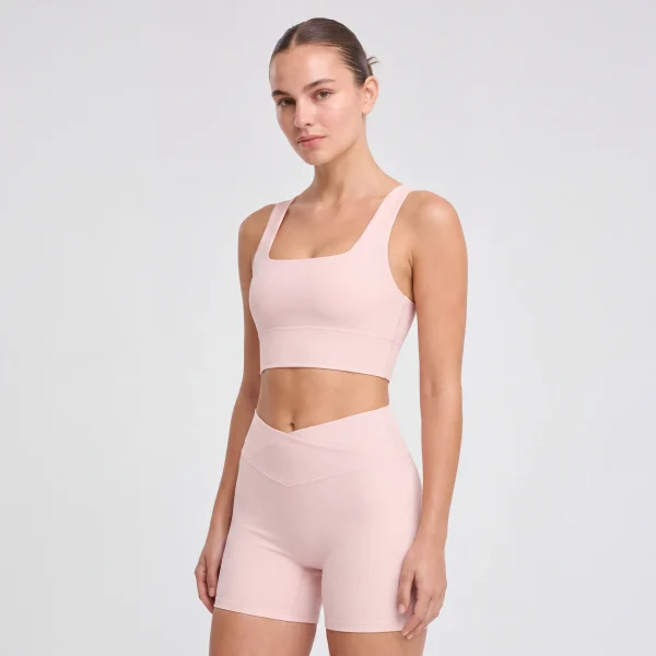 Custom Longline Sports Bra with Square Neck and Wide Underband 2 Custom Longline Sports Bra with Square Neck and Wide Underband side