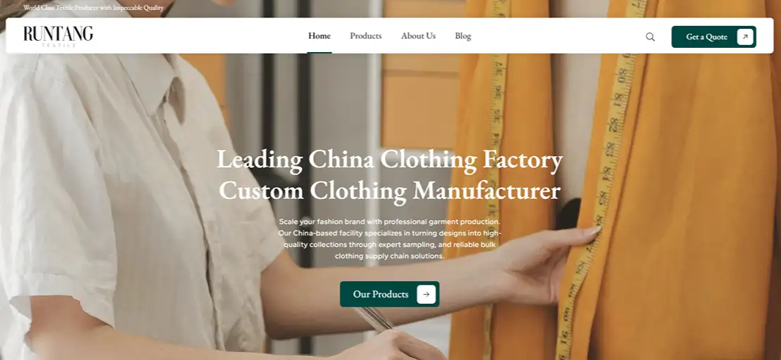 10 Chinese T-Shirt Manufacturers From Basics to Performance Tees 38 Runtang Textile Co., Ltd.