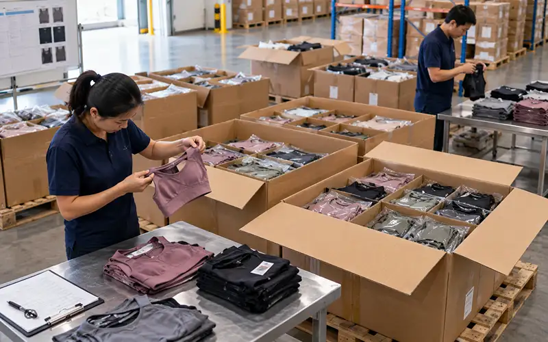 Sportswear Quality Control: Why Good Samples Still Turn Into Bad Bulk Orders 12 Sportswear Final Inspection