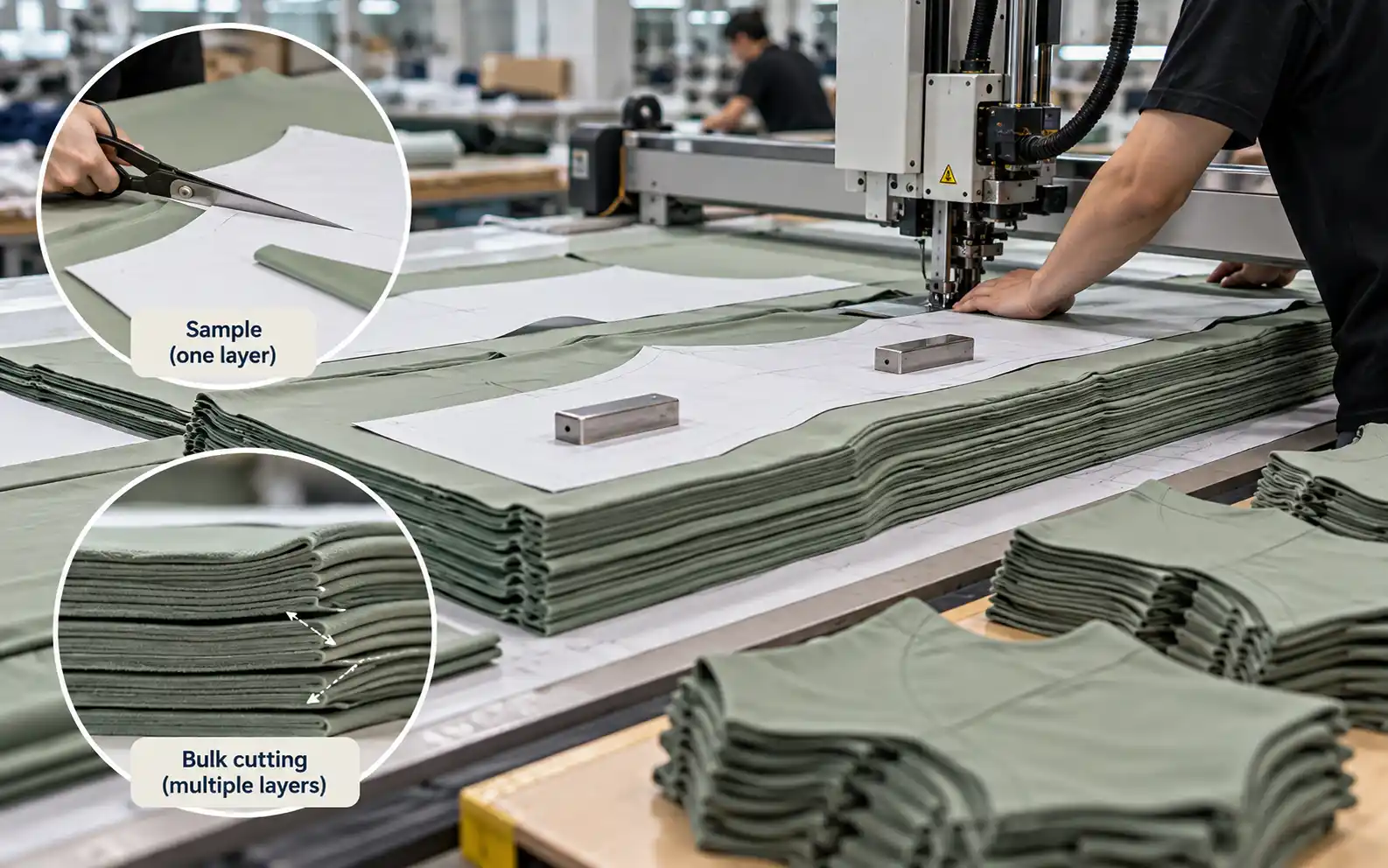 Bulk Order Doesn't Match the Sample? 7 Causes in Activewear Production 18 Cutting variation